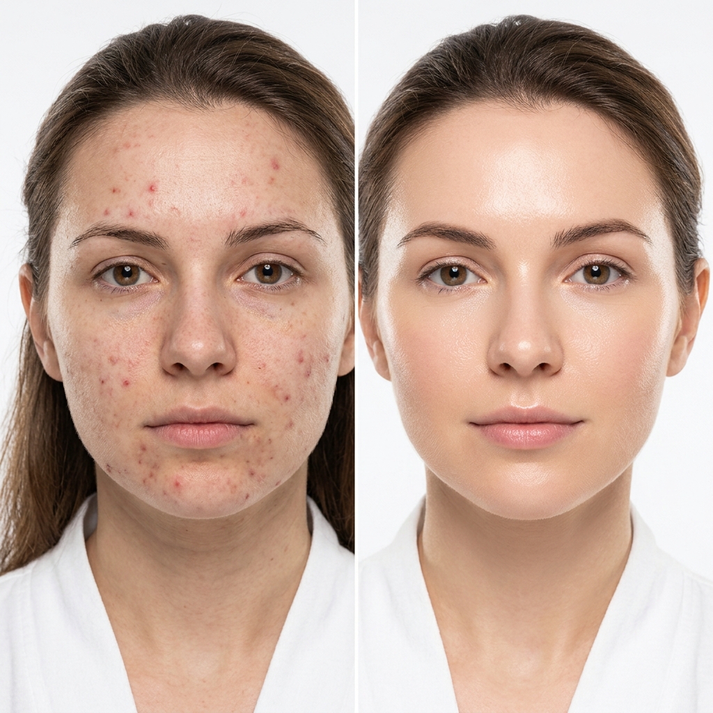 Resultado de limpieza facial - Antes y Después